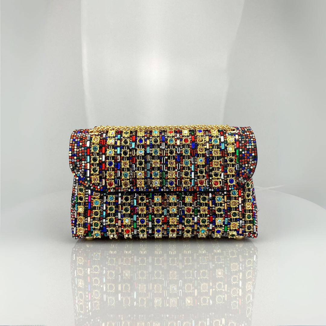 LAVIERA™ - Chic Chain Coloured Diamond Shoulder Bag