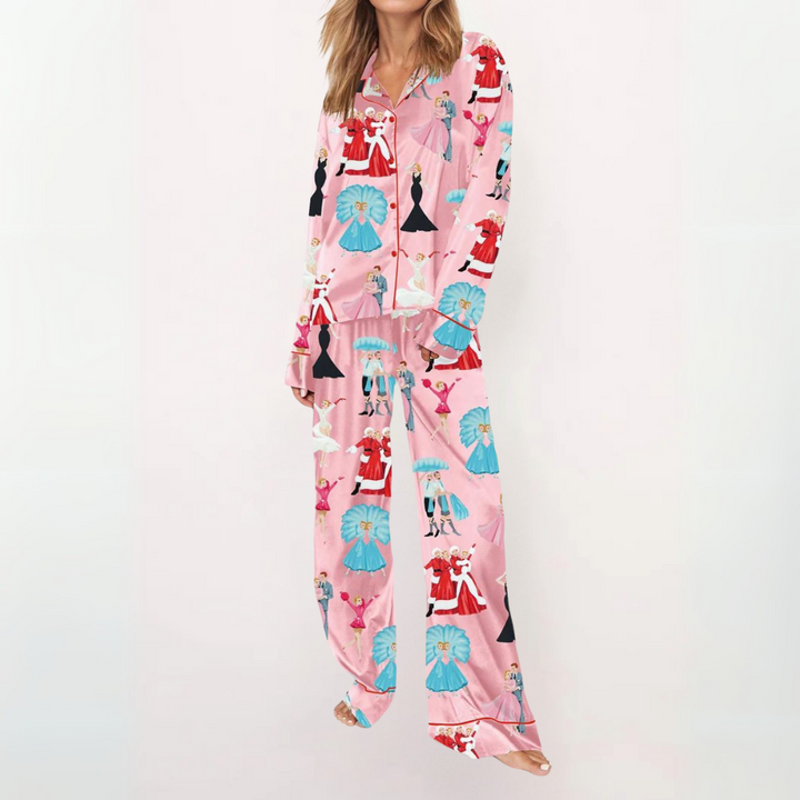 SYLIA™ - Casual Printed Button Down Top and Comfy Pyjamas