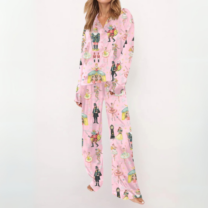SYLIA™ - Casual Printed Button Down Top and Comfy Pyjamas