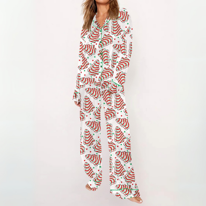 SYLIA™ - Casual Printed Button Down Top and Comfy Pyjamas