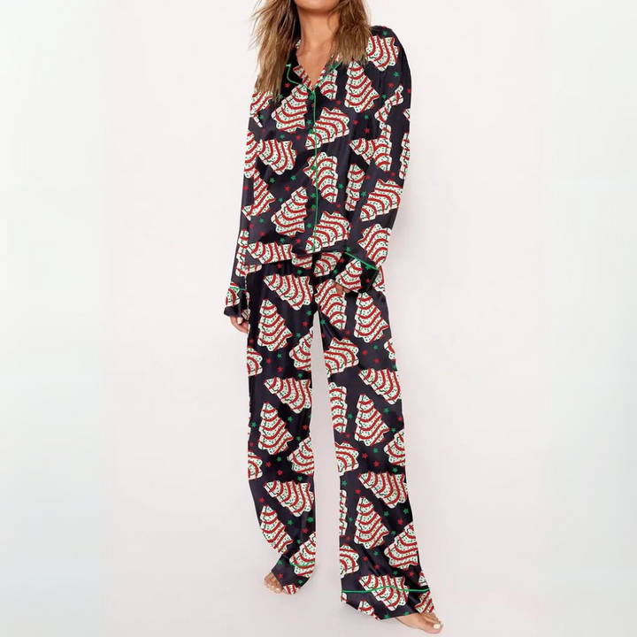 SYLIA™ - Casual Printed Button Down Top and Comfy Pyjamas