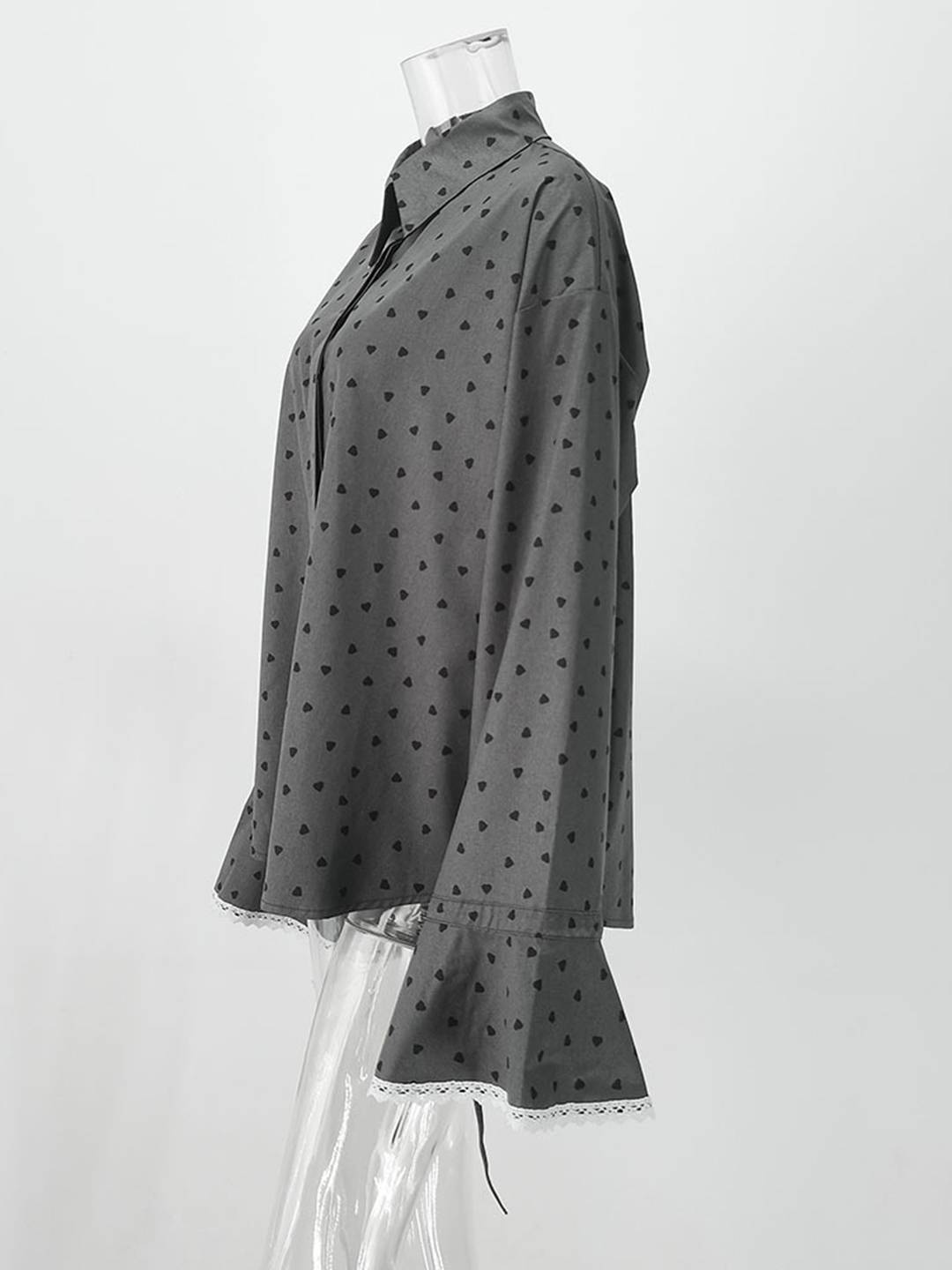 vintage polka dot lace blouse