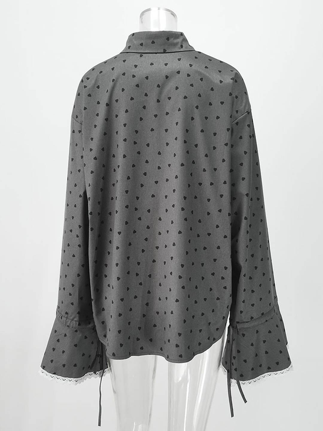 vintage polka dot lace blouse