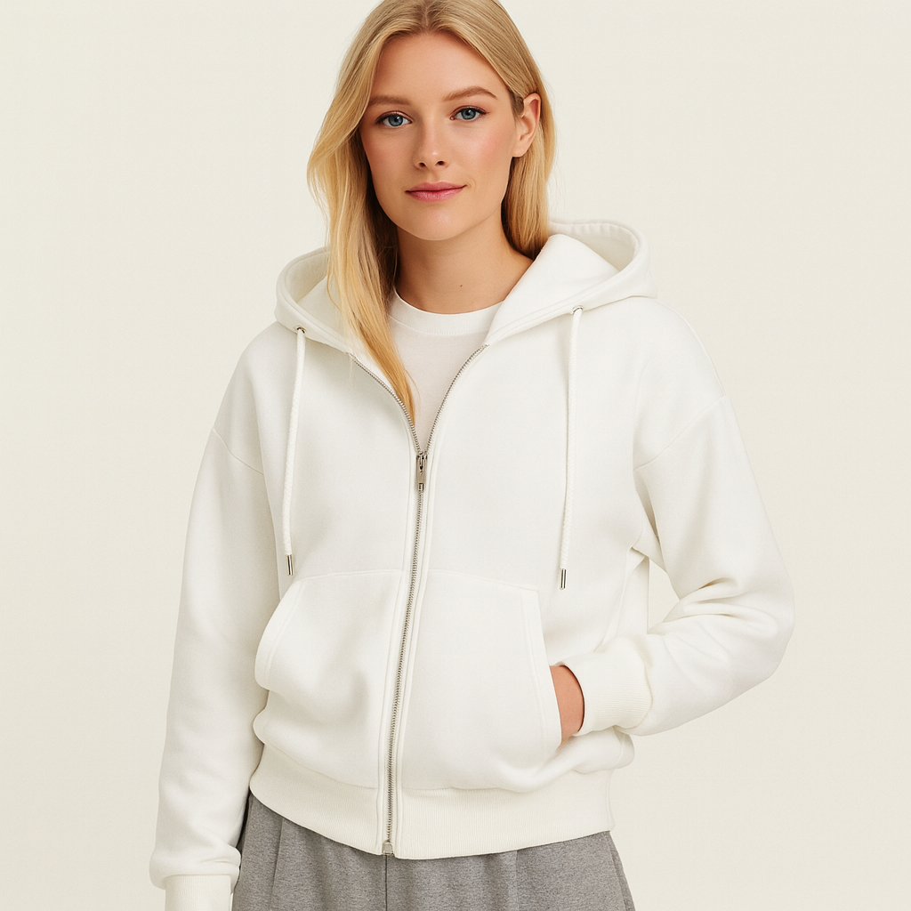 Elena Cortese | Oversized Zip-Up Hoodie