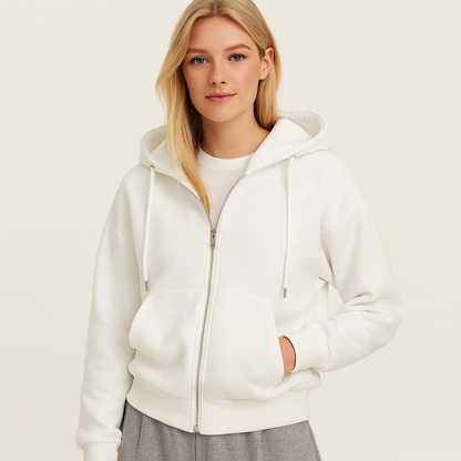 Elena Cortese | Oversized Zip-Up Hoodie