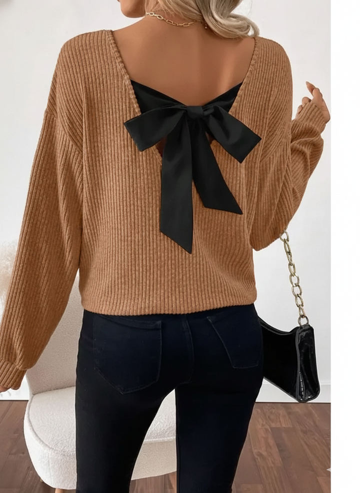 TAYLOR™ - Women's Casual Loose Fit T-Shirt with Back Bow Design