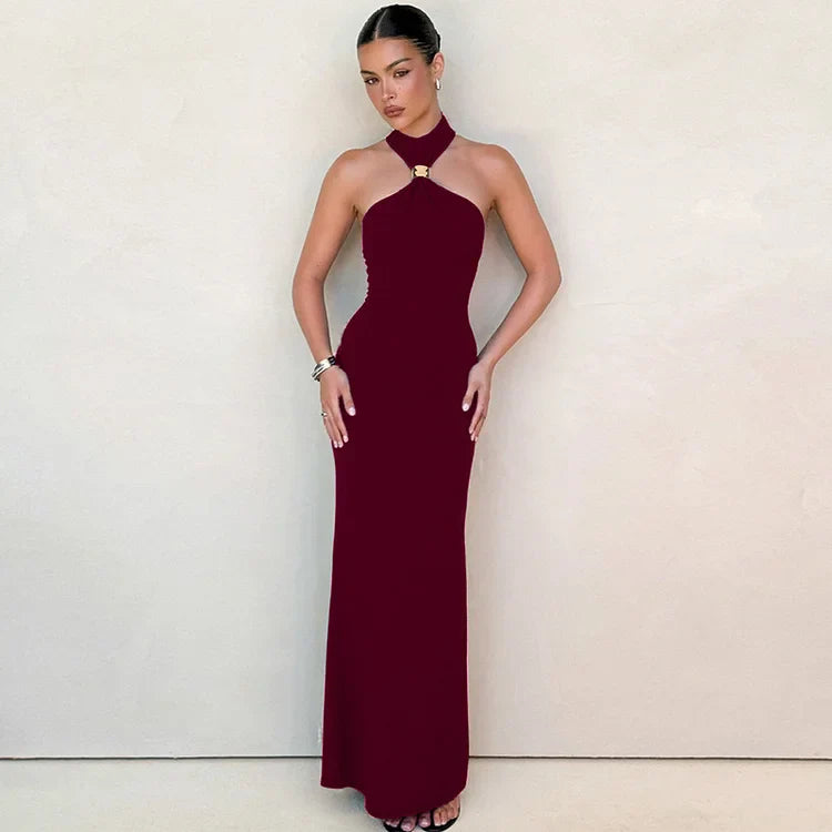 Isabella Courtier | Elegant Luxury Halter Dress