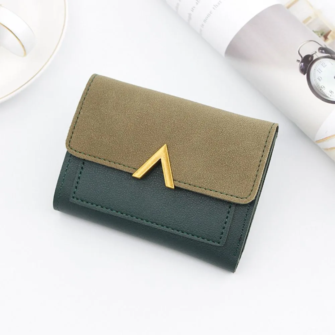Amélie Laurent | Luxury Velvet-Suede Mini Wallet with Gold Fastener