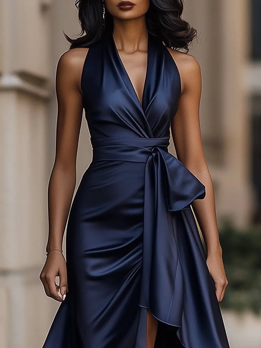 Daphne™ | Elegant evening dress with a flowy asymmetrical cut