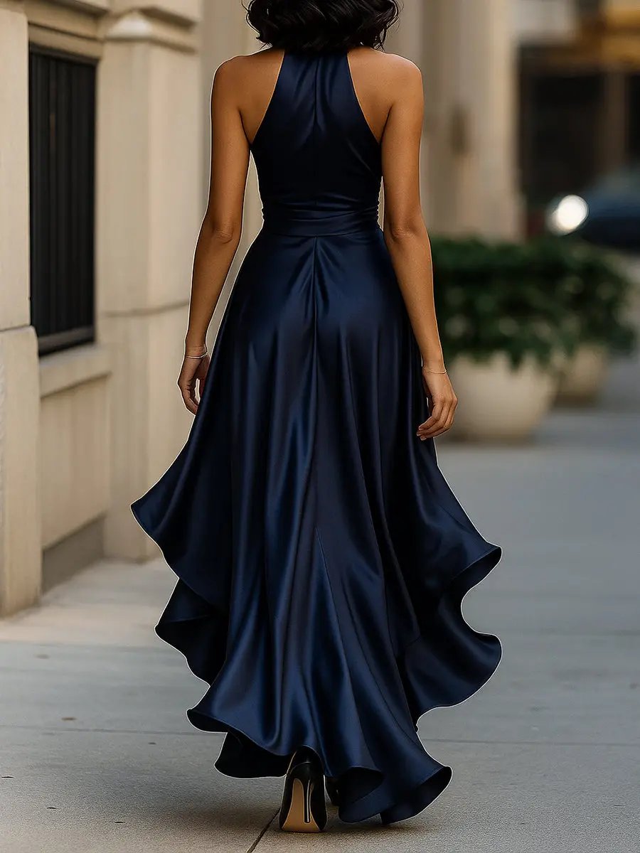 Daphne™ | Elegant evening dress with a flowy asymmetrical cut