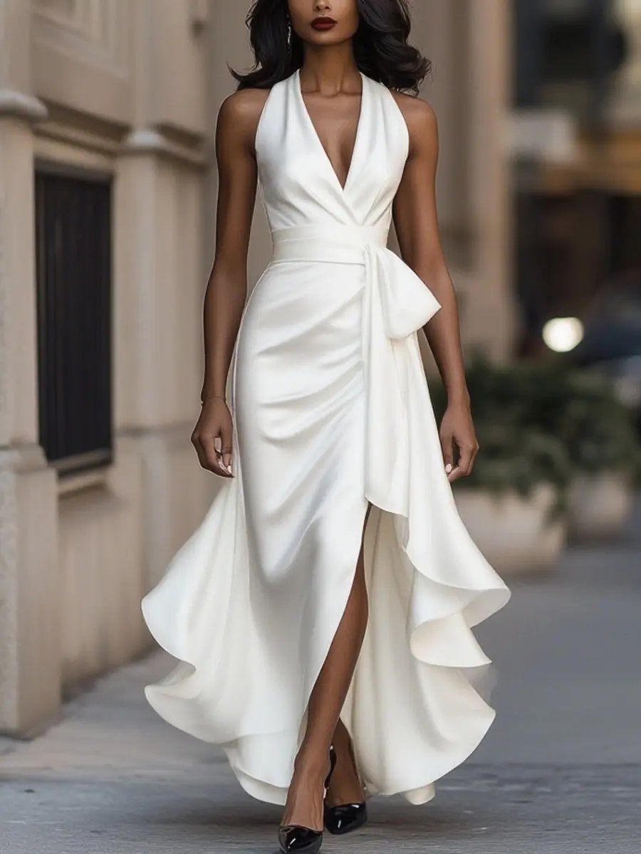 Daphne™ | Elegant evening dress with a flowy asymmetrical cut