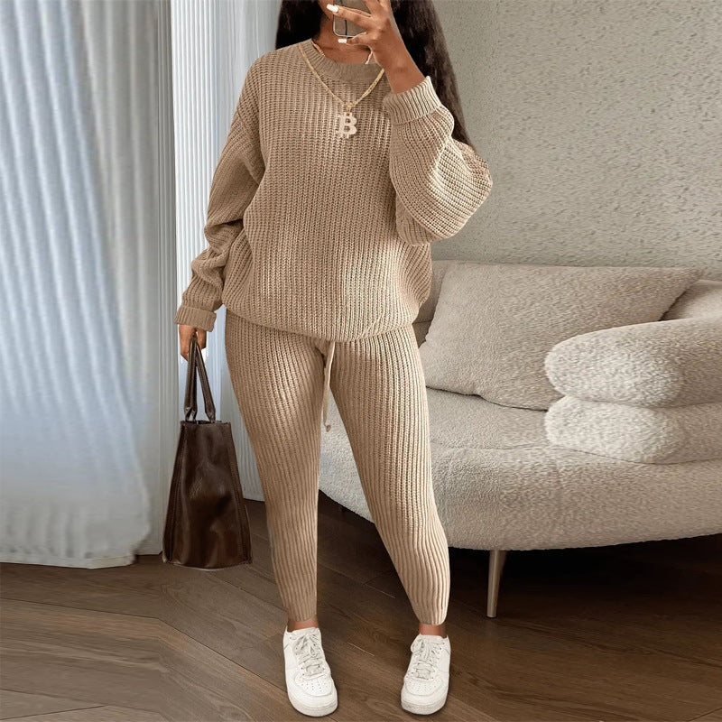 TAMA™ - Cozy Long Sleeve Sweater and Drawstring Trousers Set