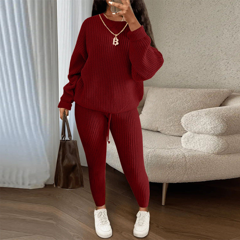 TAMA™ - Cozy Long Sleeve Sweater and Drawstring Trousers Set