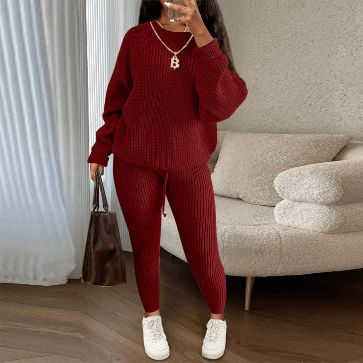 TAMA™ - Cozy Long Sleeve Sweater and Drawstring Trousers Set
