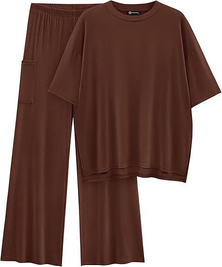 FILTA™ - Casual Basic Top and Elastic Waist Trousers Set