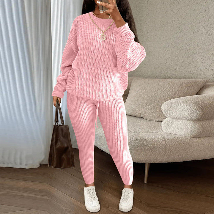 TAMA™ - Cozy Long Sleeve Sweater and Drawstring Trousers Set