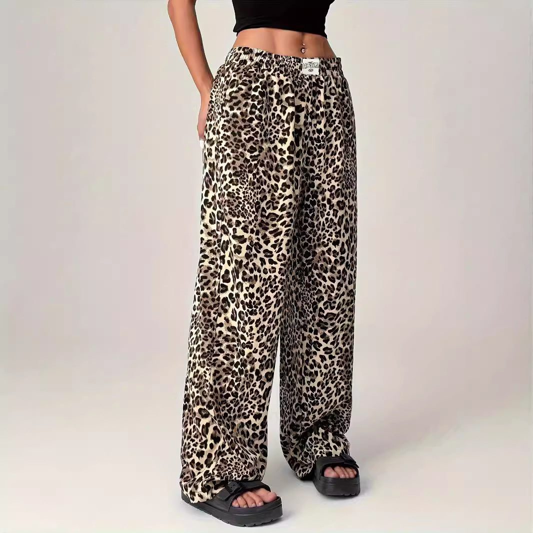 LIEZEL™ – Comfy Straight-Leg Leopard Print Trousers