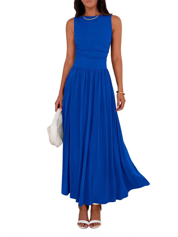 EMMIE™ - Chic Sleeveless Ruched High-Waisted Maxi Dress