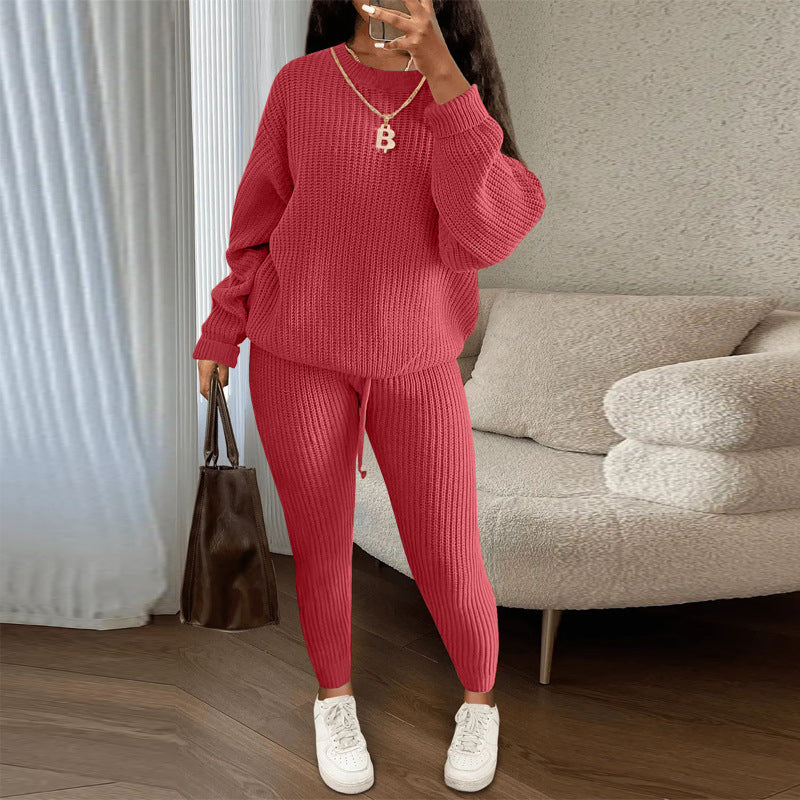 TAMA™ - Cozy Long Sleeve Sweater and Drawstring Trousers Set