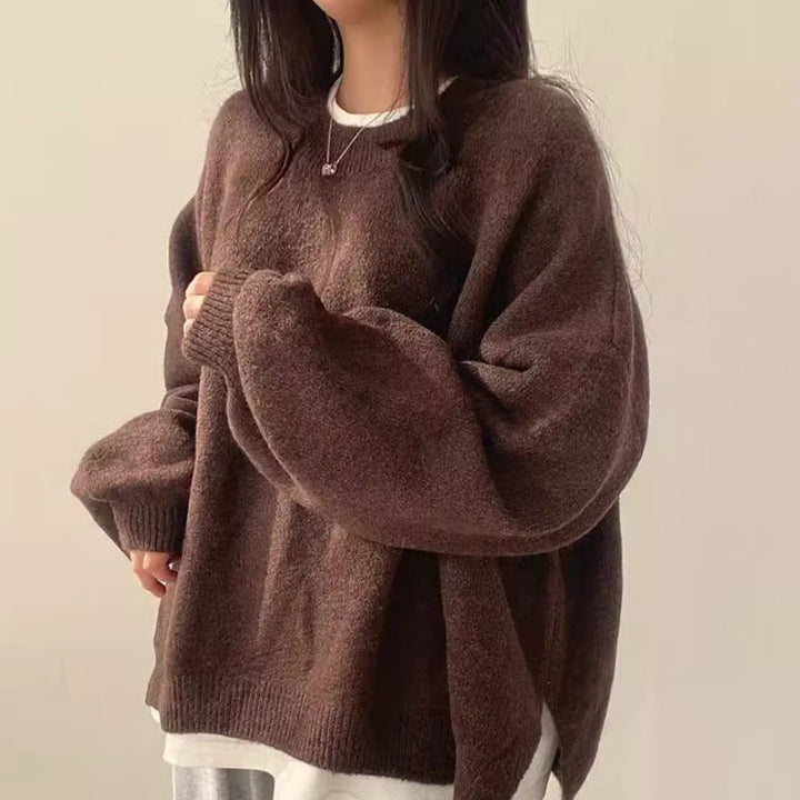 VIOLETTA™ - Cozy Long Sleeve Round Neck Knit Sweater