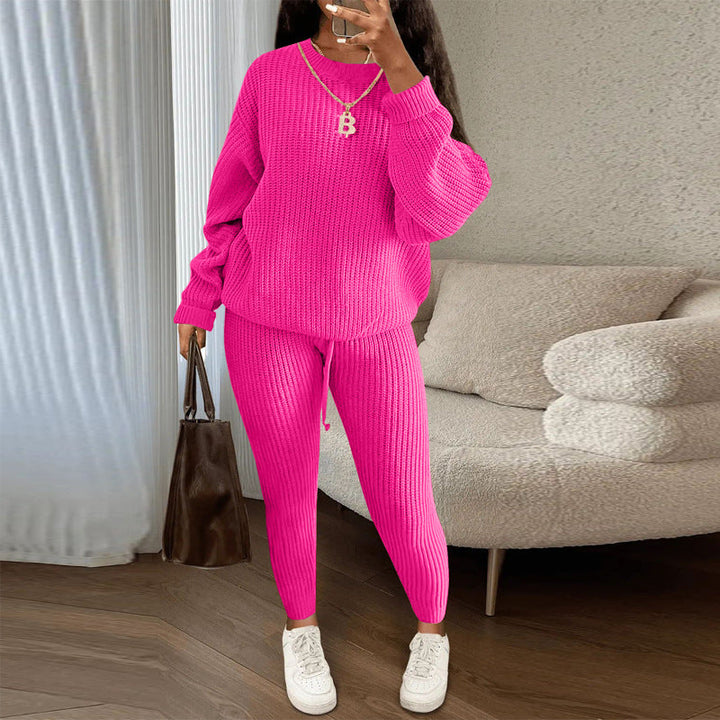 TAMA™ - Cozy Long Sleeve Sweater and Drawstring Trousers Set