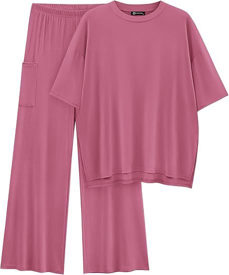 FILTA™ - Casual Basic Top and Elastic Waist Trousers Set