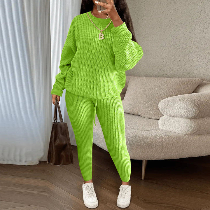 TAMA™ - Cozy Long Sleeve Sweater and Drawstring Trousers Set
