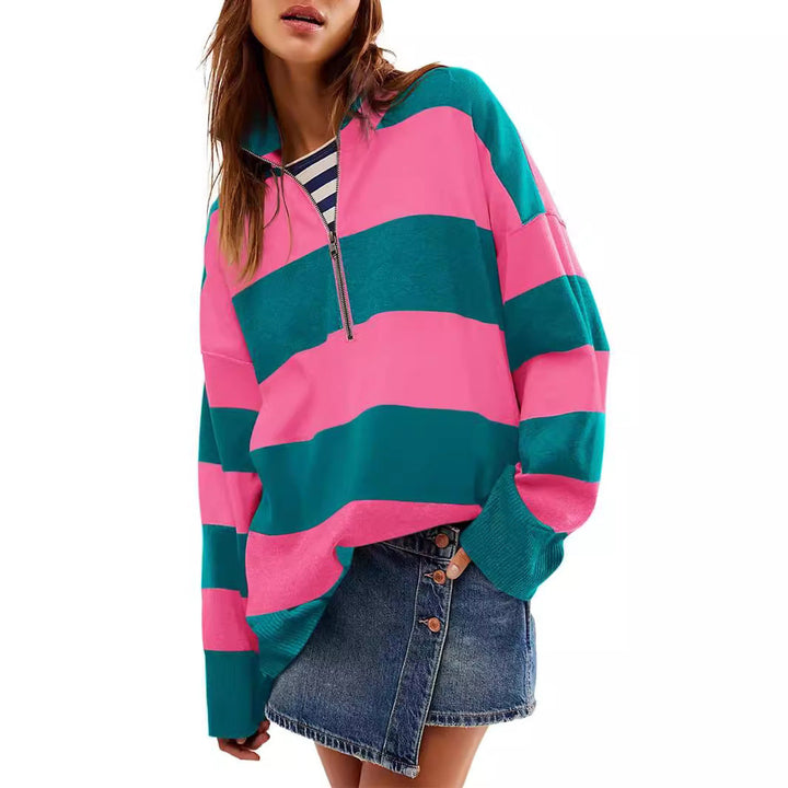 CAMILLA™ - Comfy Long Sleeve Pullover Sweater With Half Zip