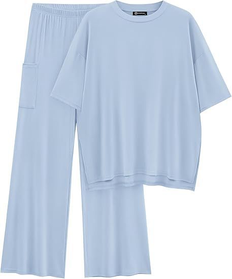 FILTA™ - Casual Basic Top and Elastic Waist Trousers Set