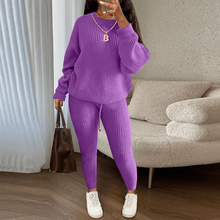 TAMA™ - Cozy Long Sleeve Sweater and Drawstring Trousers Set