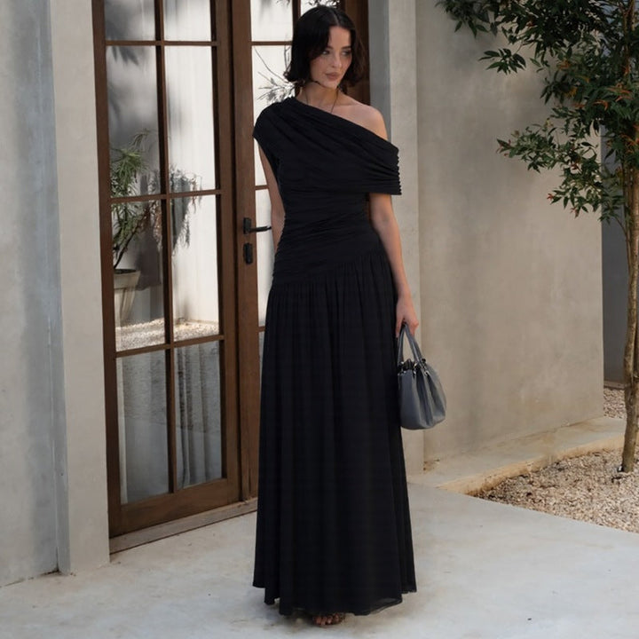 KAWALI™ - Elegant One Shoulder Evening Maxi Dress