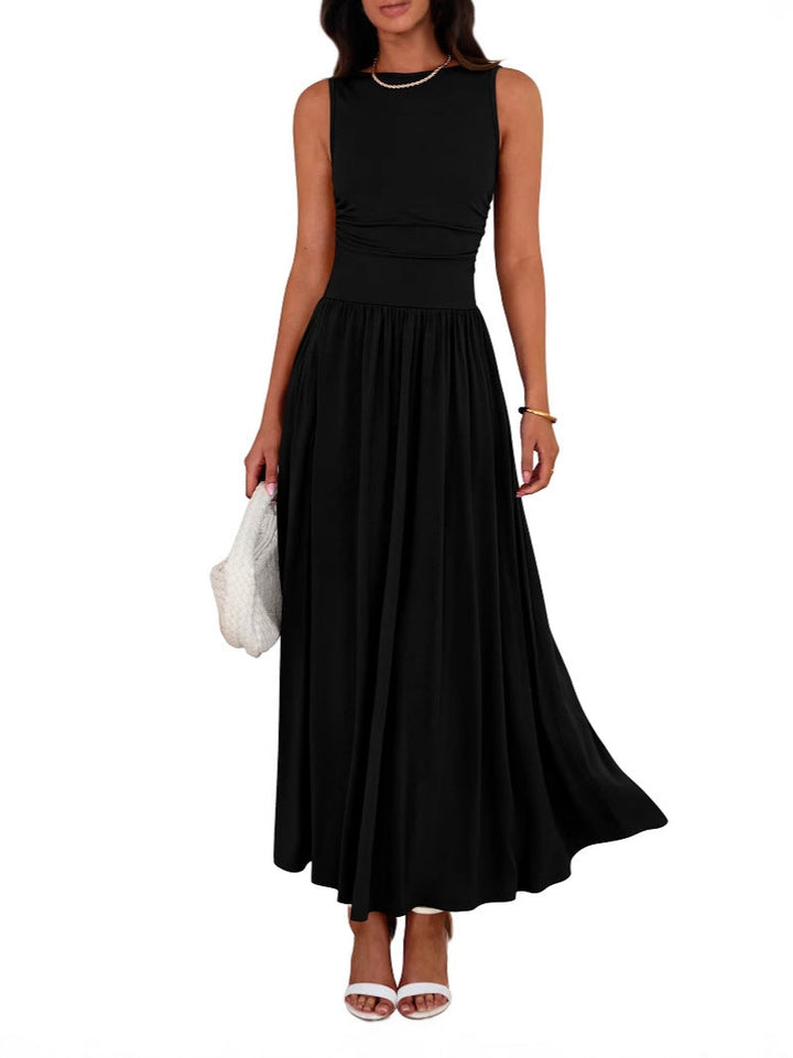 EMMIE™ - Chic Sleeveless Ruched High-Waisted Maxi Dress