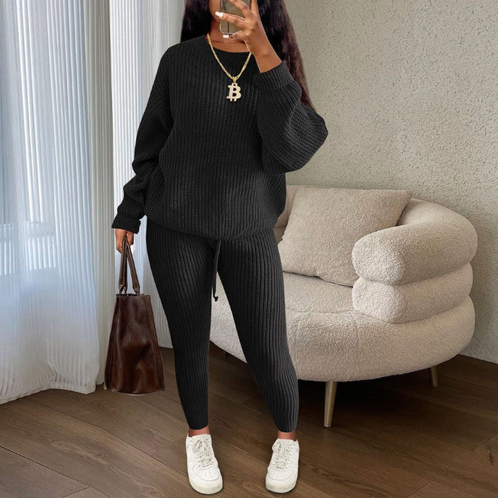 TAMA™ - Cozy Long Sleeve Sweater and Drawstring Trousers Set