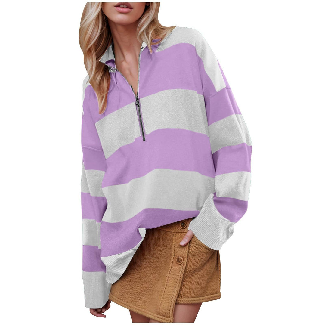 CAMILLA™ - Comfy Long Sleeve Pullover Sweater With Half Zip
