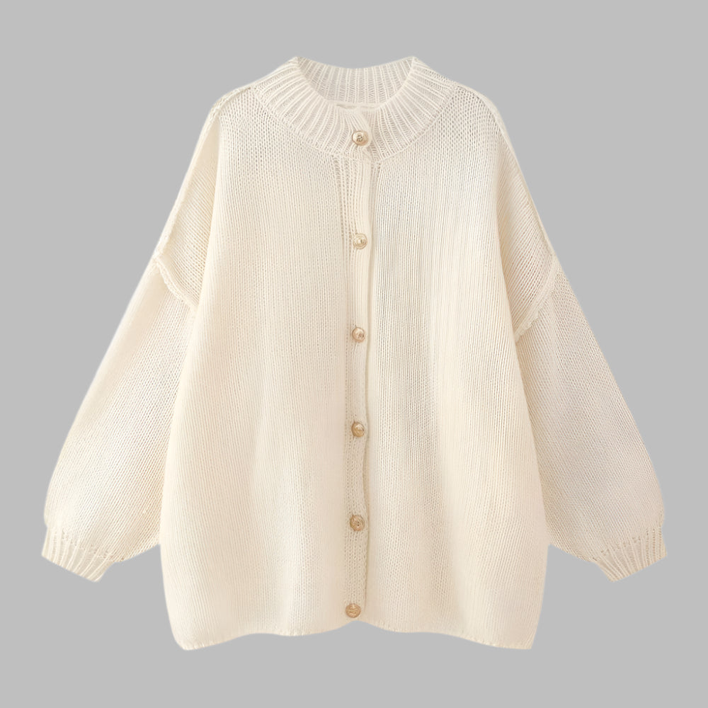 GANI™ – Classic Button-Up Long Sleeve Cardigan