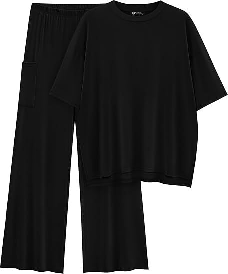 FILTA™ - Casual Basic Top and Elastic Waist Trousers Set
