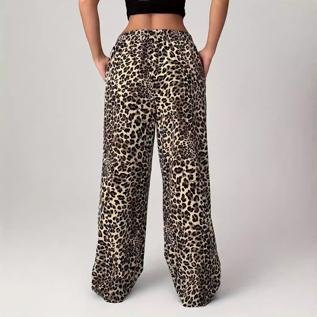 LIEZEL™ – Comfy Straight-Leg Leopard Print Trousers