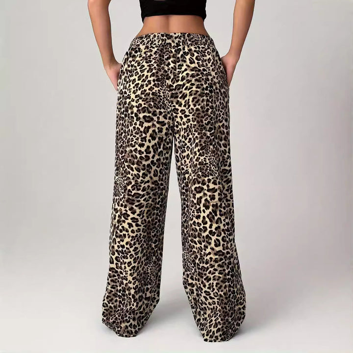 LIEZEL™ – Comfy Straight-Leg Leopard Print Trousers