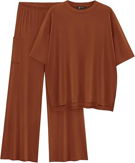 FILTA™ - Casual Basic Top and Elastic Waist Trousers Set