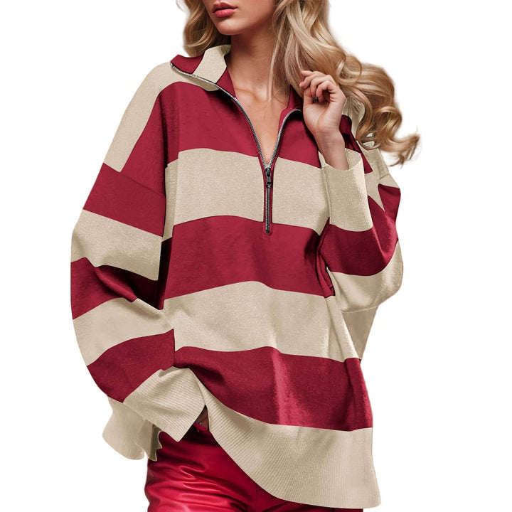 CAMILLA™ - Comfy Long Sleeve Pullover Sweater With Half Zip
