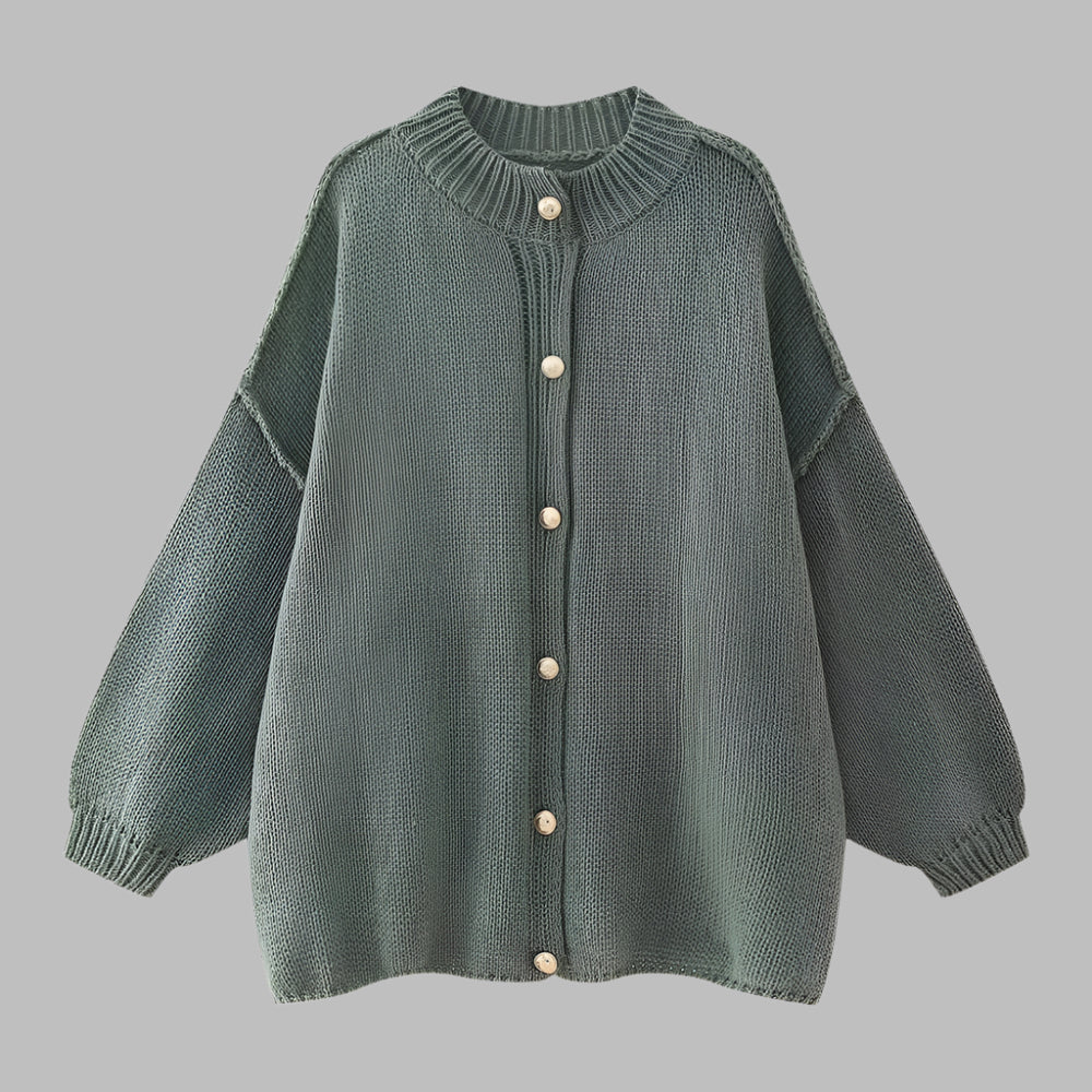 GANI™ – Classic Button-Up Long Sleeve Cardigan