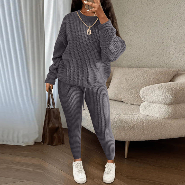 TAMA™ - Cozy Long Sleeve Sweater and Drawstring Trousers Set