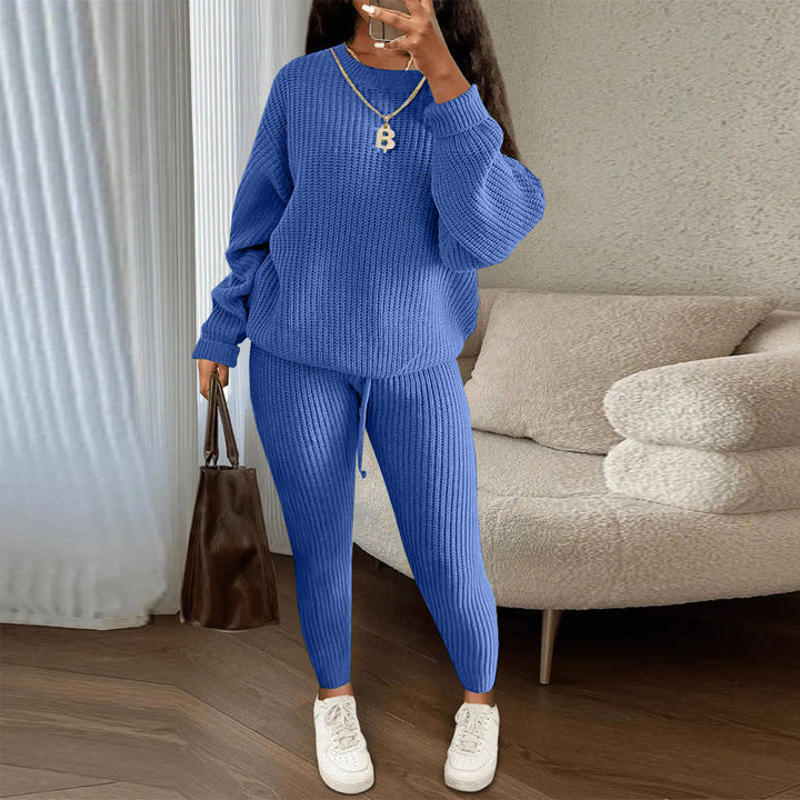 TAMA™ - Cozy Long Sleeve Sweater and Drawstring Trousers Set