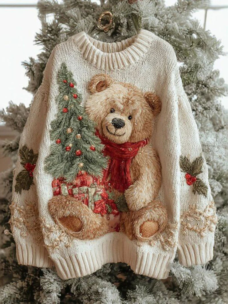NoelBear™ | Ζεστό Χριστουγεννιάτικο Πλεκτό Πουλόβερ