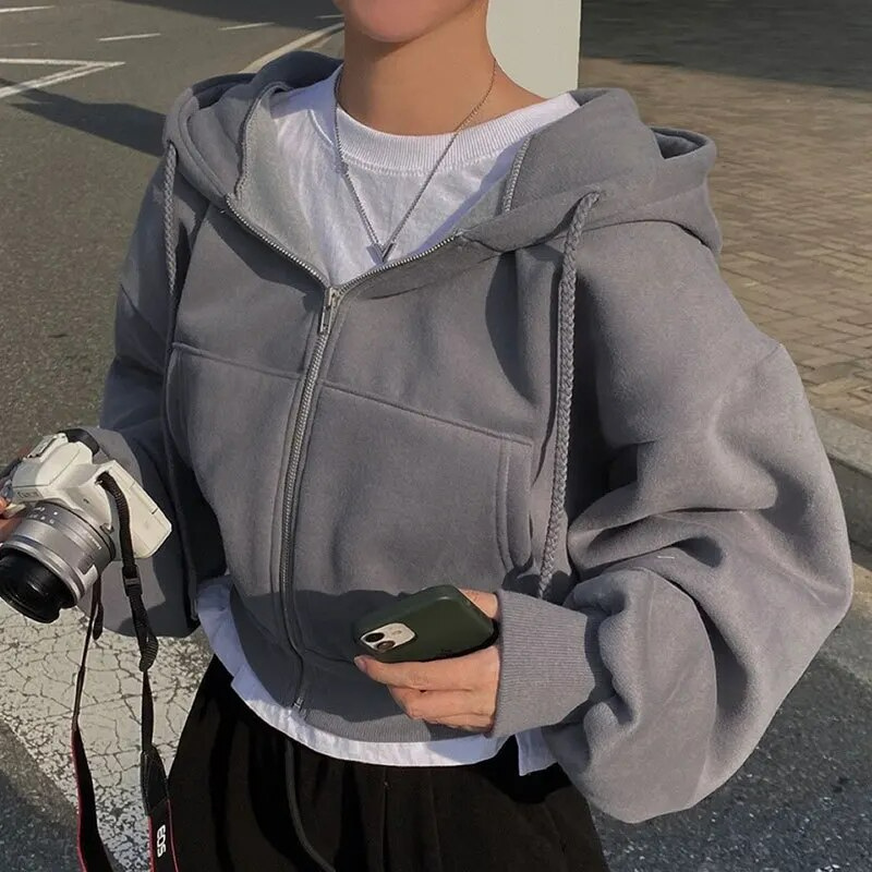 Elena Cortese | Oversized Zip-Up Hoodie