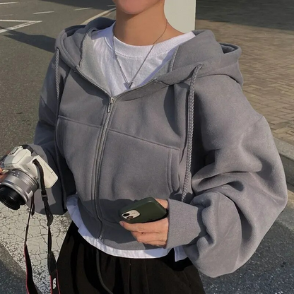 Elena Cortese | Oversized Zip-Up Hoodie