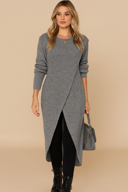 Women’s Long Knitted Wrap Dress | Nela