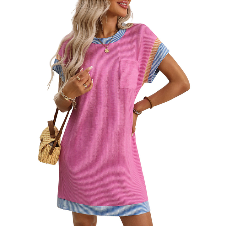 LOTTIE™ – Colour Block Ribbed Mini Dress