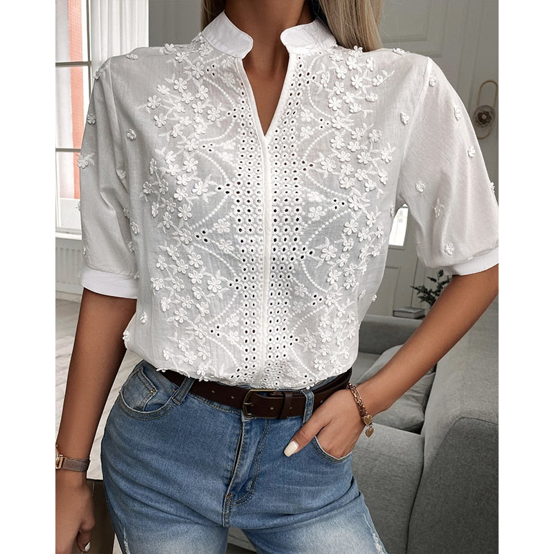 Serena Belluno | Women's Blouse with Puff Sleeves