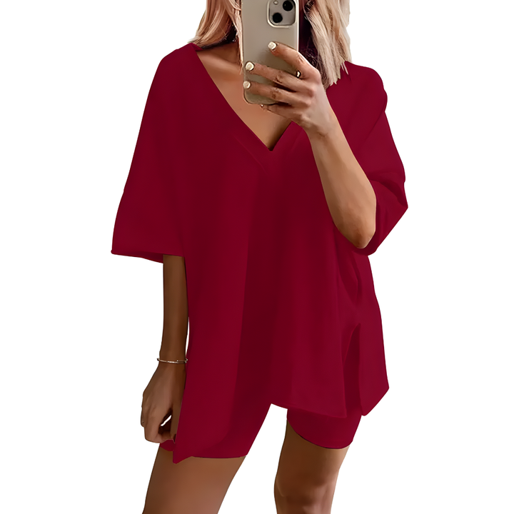 NYLA™ – Soft Lounge V-Neck Pyjama Set